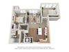 2 Bedroom 3D Floor Plan
